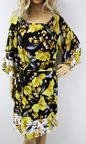 Black/Yellow Flower Dress