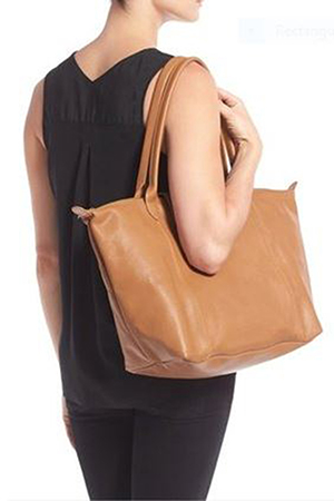 longchamp le pliage cuir camel