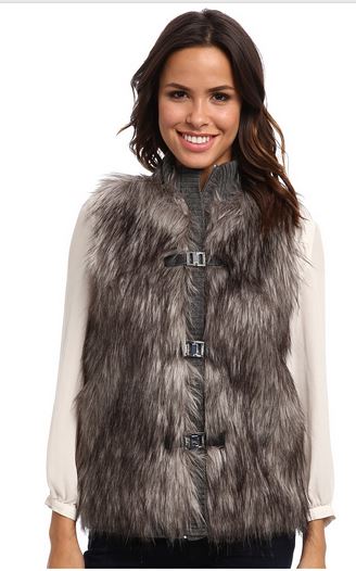 calvin klein faux fur vest