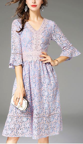 Blue Lace/Summer/Autumn Dress