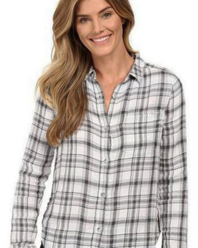 Calvin Klein Women's Grey Plaid Top
