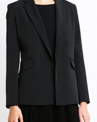 Theory Sedeia LS Becker Open-Front Black Blazer