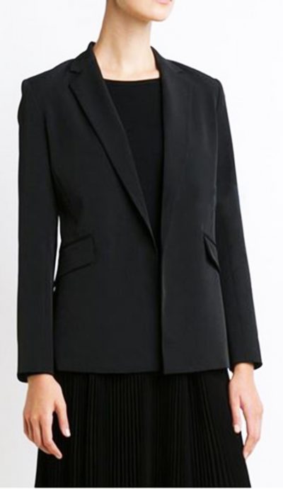 Theory Sedeia LS Becker Open-Front Black Blazer