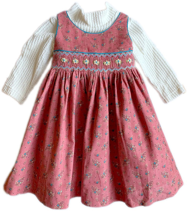 Cordoroy Floral/Dust Pink Baby Girl