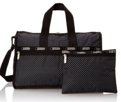 LeSportsac Medium Weekender Duffel Bag (Jet Set Pin Dot)