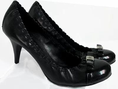 Tory Burch Logo Patent Leather Pumps