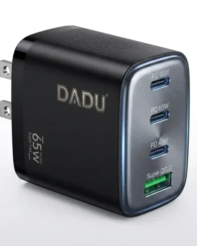 USB C Charger Block,4 Ports GaN Charger Non-Foldable Compact